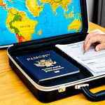 Preparing for Travel**

"A person carefully packing a suitcase for a trip to Liberia, focusing on essential documents: passport, yellow fever vaccination certificate, and travel insurance policy. The scene is set in a bright, organized home office with a world map in the background.  Fully clothed, appropriate attire, safe for work, perfect anatomy, natural proportions, family-friendly, professional photography, high quality."

**
