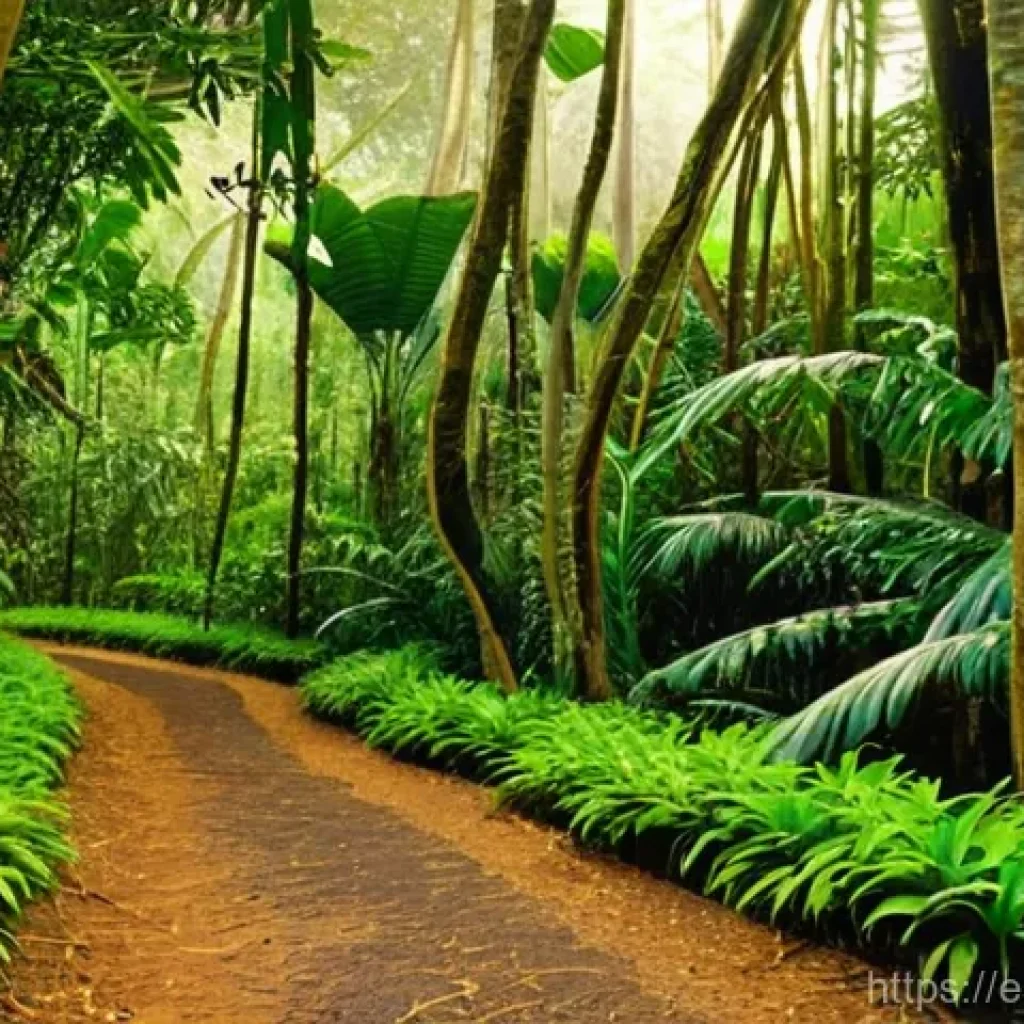 라이베리아의 야생 동물과 사파리 투어 - **Prompt:** A serene, untouched primary rainforest in Sapo National Park, Liberia. The scene is bath...